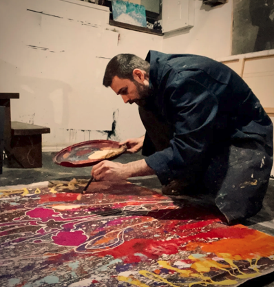 Artist Marc Matei working